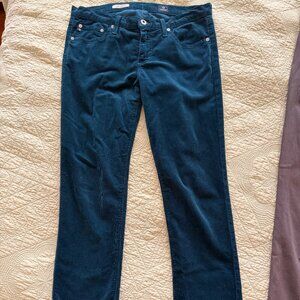 AG Adriano Goldmchied the stevie slim straight jeans corduroy blue 31R 4812